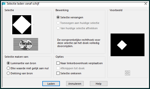 Selecties - Selectie laden/opslaan - Selectie laden vanaf schijf : SELECTION 2 TUTORIEL 5